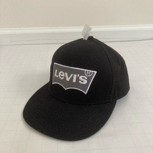 Levi's Adjustable Snap Back Black Hat New